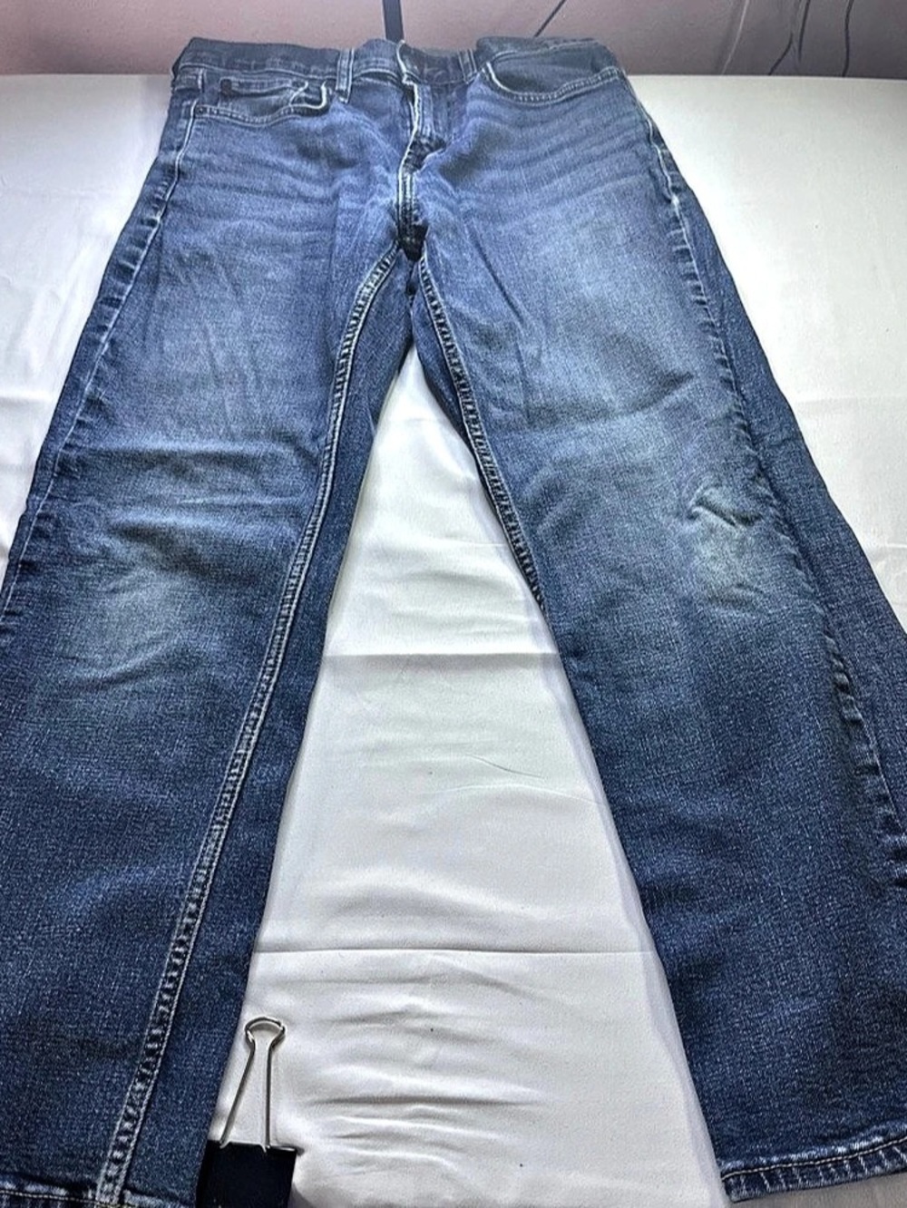 Old Navy Built-In Tough Built-In Flex Loose Boot Cut Blue Waist 38x30